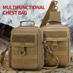Men's Messenger Bag With Buckle & Thickened Handle Outdoor Sports Bag