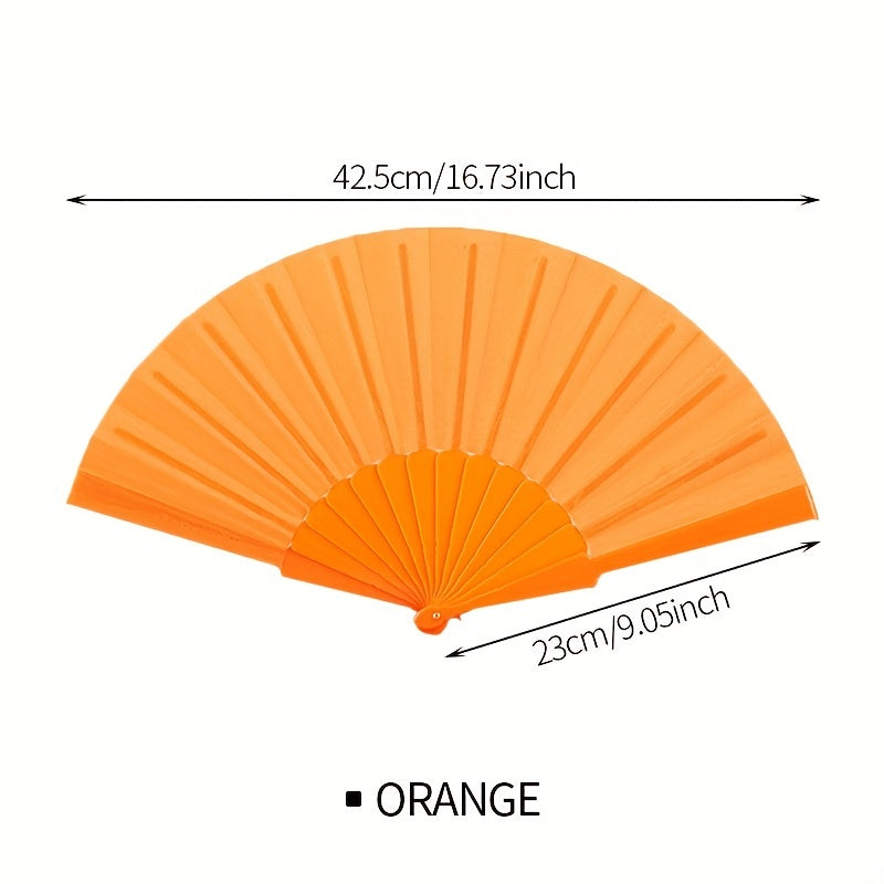 Solid Folding Fan Chinese Style Folding Fan Stage Performance Dance Accessories