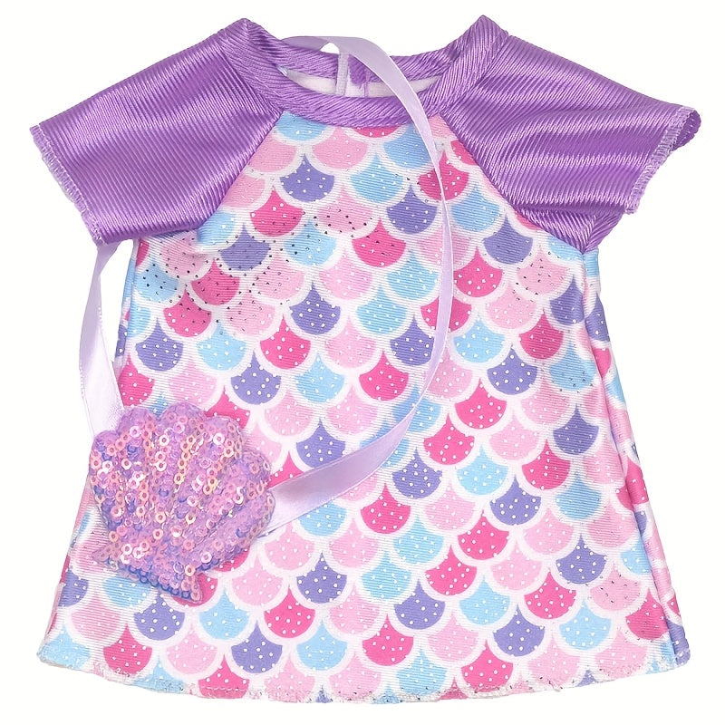 Princess Dress Floral & Polka Dot Pattern Purple & Pink Mix Polyester Fabric