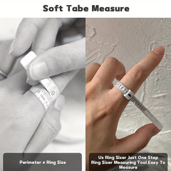 Plastic Ring Sizer Tool Clear Accurate Jewelry Size Measurement 1-17 Rings Sizer