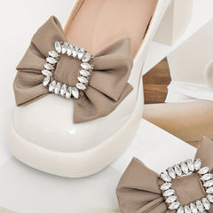 2pcs Bowknot Shoe Clips Detachable Shoe Buckles Wedding Heels Decoration
