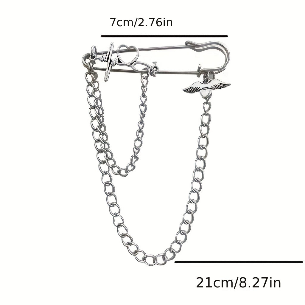 Tassel Pants Waist Chain Pin Buckle Suit Love Brooch