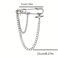 Tassel Pants Waist Chain Pin Buckle Suit Love Brooch