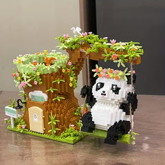 Panda Building Blocks Swing Pen Holder Puzzle Toy Gift