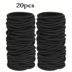 50 Pcs Thick Hair Ties Ponytail Holders Elastic Bands 4mm