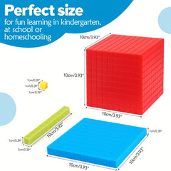 136pc Base Ten Blocks & Activities Set for Math Education
