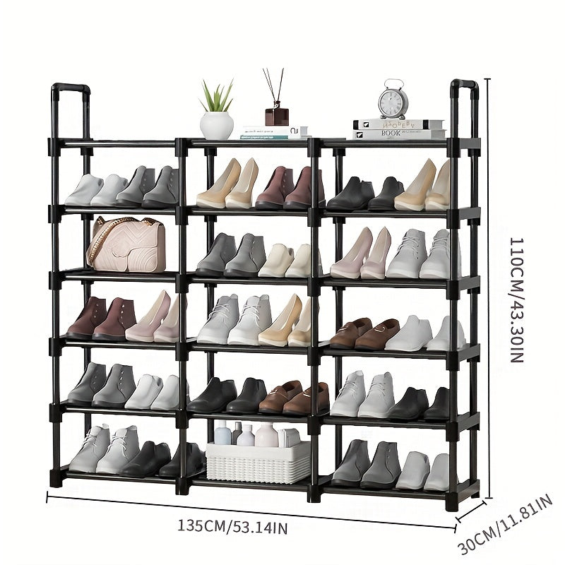 3 Row Shoe Rack Space Saving Easy Assembly