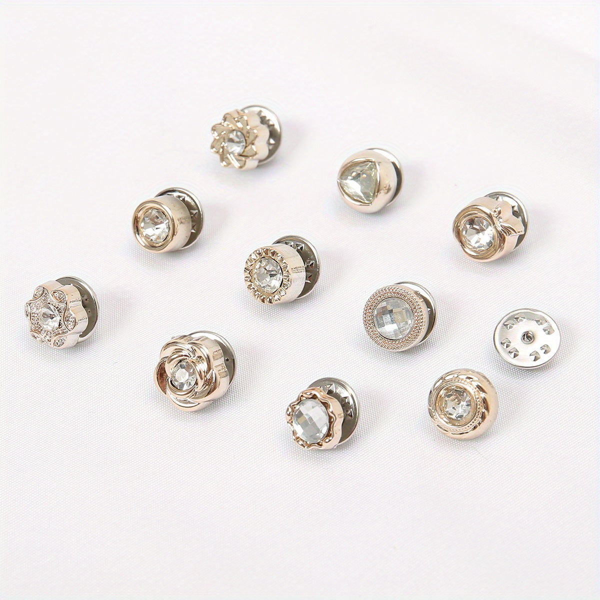 10pcs Scarf Pins Shirt Brooch Lapel Pins Women Hijab Clip Cardigan Sweater