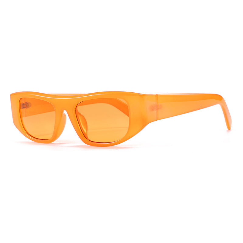 Small Frame Shield Glasses Vintage Y2K Gradient Shades Glasses