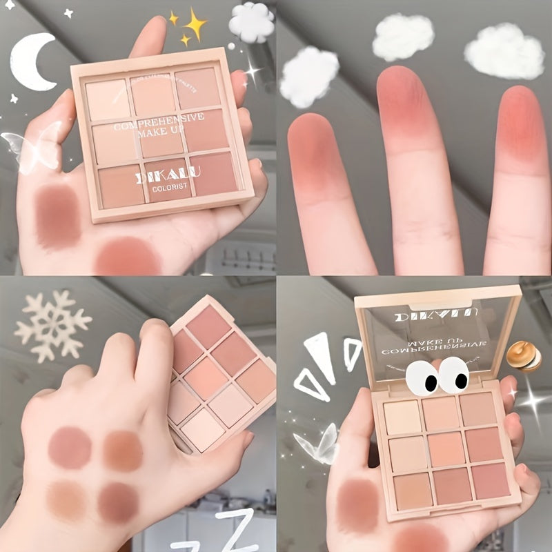 9 Shade Nude Eyeshadow Palette Matte & Shimmer Finishes