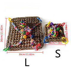 Colorful Parrot Climbing Net Bird Bridge Swing