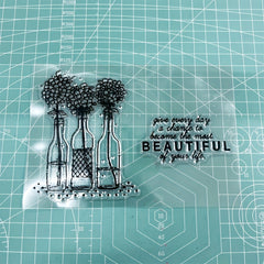 Flower & Slogan Silicone Stamps for Scrapbook DIY Crafts
