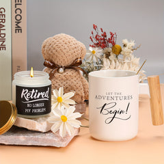 Happy Retirement Coffee Mug Beach Travel Bag Set