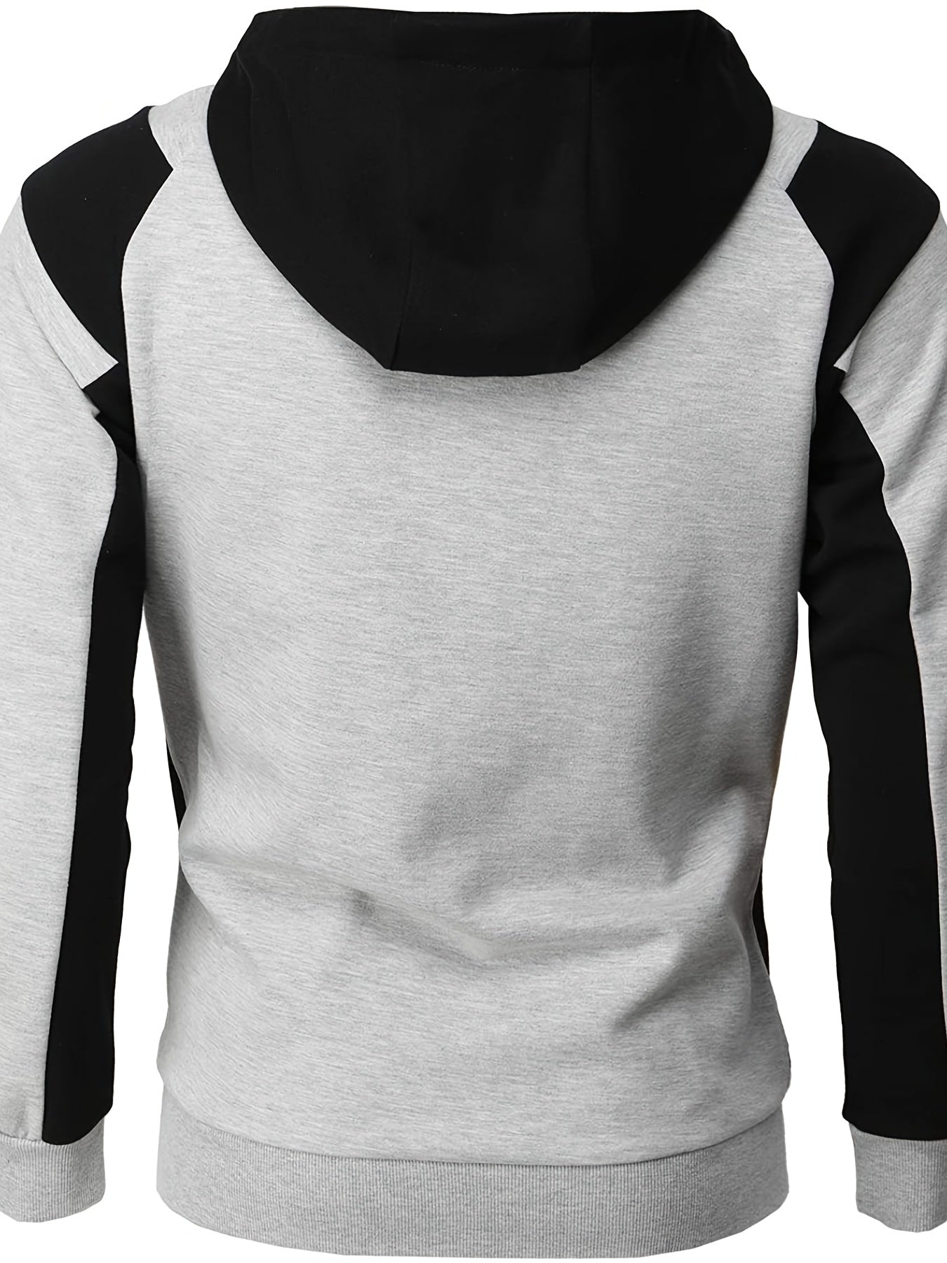Men's Casual Block Zip Up Jacket With Hood