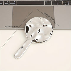 Creative Wave Pattern Handheld Makeup Cosmetic Mirror
