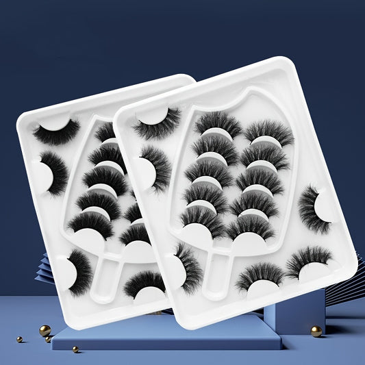 8 Pairs Natural Thick False Eyelashes Set