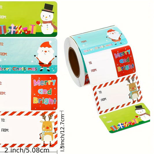 500 Pcs Christmas Decorative Stickers Labels
