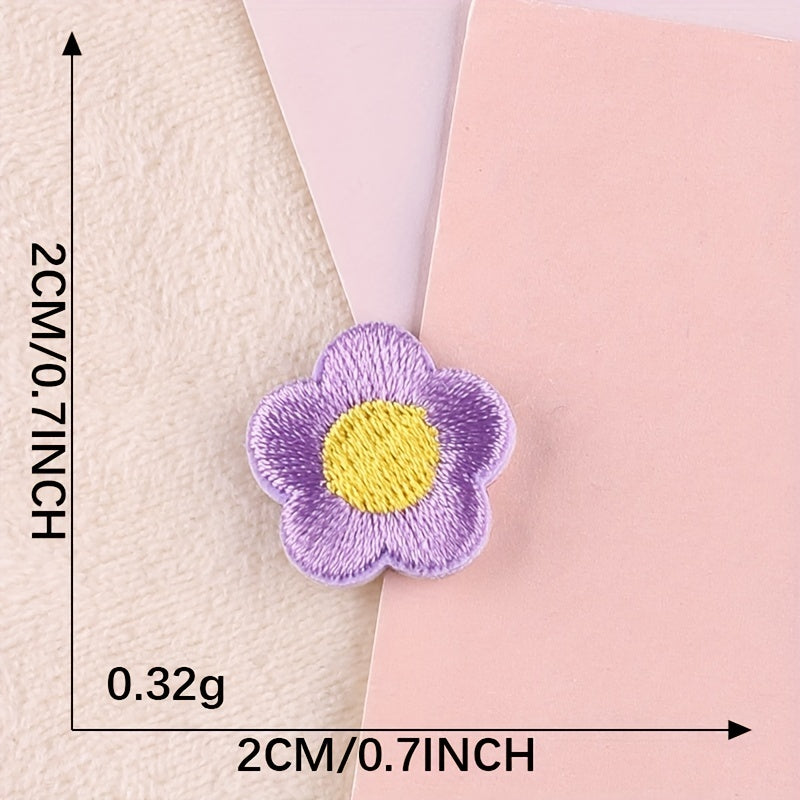 9pcs Girl Flower Embroidered Patch Clothing Hat DIY Clothes Sticker