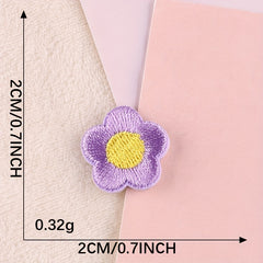 9pcs Girl Flower Embroidered Patch Clothing Hat DIY Clothes Sticker