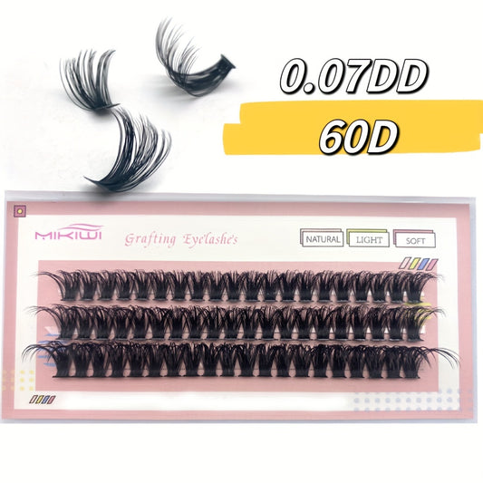 60 Pcs Cluster Lashes 60D 80D DD Curling 12 14 16mm Individual Lash Extensions