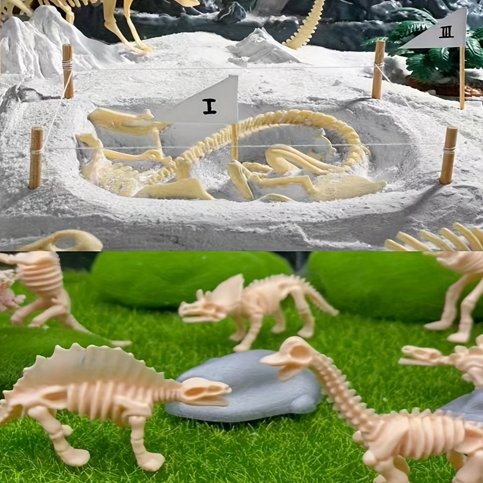 12pcs Dinosaur Skeleton Excavation Game Educational Toys