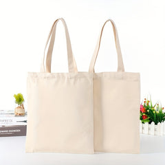 Plain Canvas Shoulder Bag DIY Grocery Shopping Purse