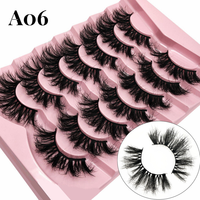 7 Pairs Fluffy 6D Faux Mink Wispy Eyelashes Natural Look False Lashes