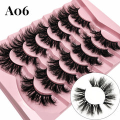 7 Pairs Fluffy 6D Faux Mink Wispy Eyelashes Natural Look False Lashes