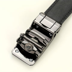 Men's PU Leather Belt Black 40mm Wide