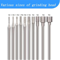 10-Piece Set of Jade Carving Tools with Diamond Grinding Heads & Jadeite Needles