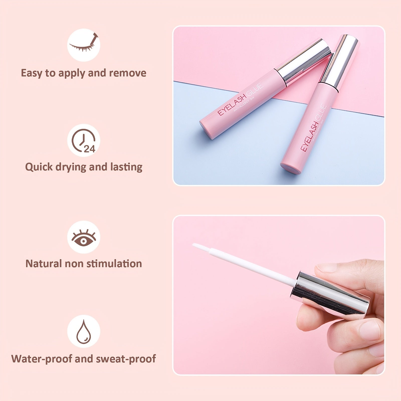 Waterproof DIY False Eyelash Glue 5ml Clear Hypoallergenic Adhesive
