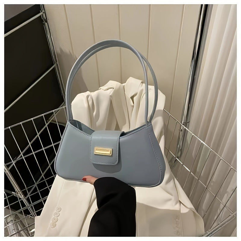 Solid Shoulder Bag Minimalist Handbag