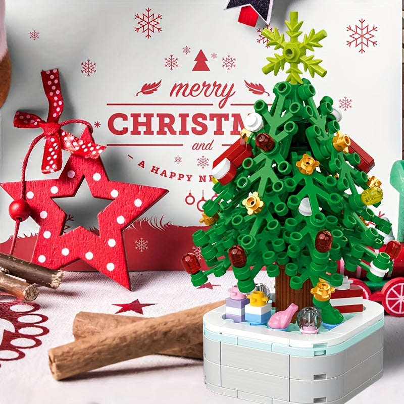 211pcs Christmas Tree Potted Building Blocks Educational Toys