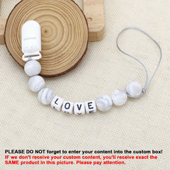 Personalized Pacifier Chain with Name for Boys & Girls - Easter Gift