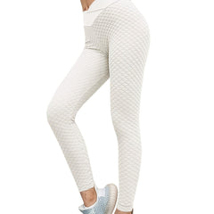 Textured Workout Leggings Solid Skinny Sporty Leggings Women's Clothing