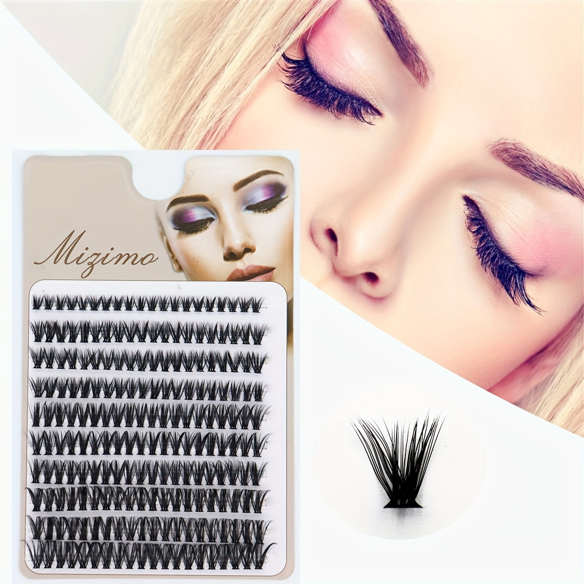 200 Pcs Segmented False Eyelashes 8-16mm Mixed Length D Curling Cluster Lashes