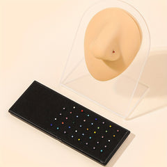 Zircon Inlay Stainless Steel Nose Stud Set