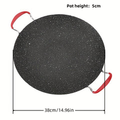 Non Stick BBQ Grill Pan Round Griddle Pan with Anti Scalding Handle