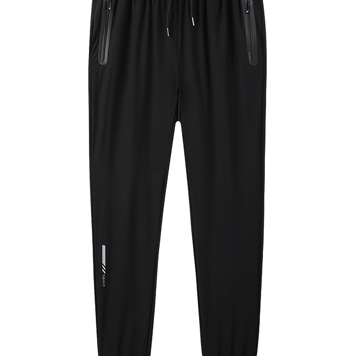 Men's Casual Drawstring Sweatpants with Zipper Pockets