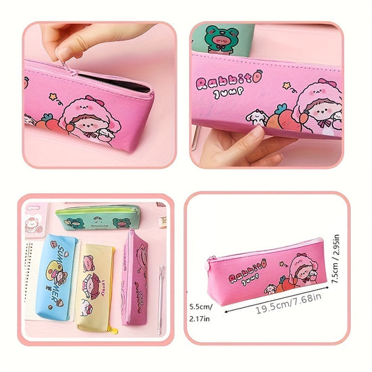 Cartoon Style Pencil Case Large Capacity Zipper Bag