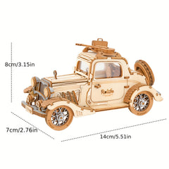3D Wooden Puzzle Model Car Kit - Perfect Birthday Gift