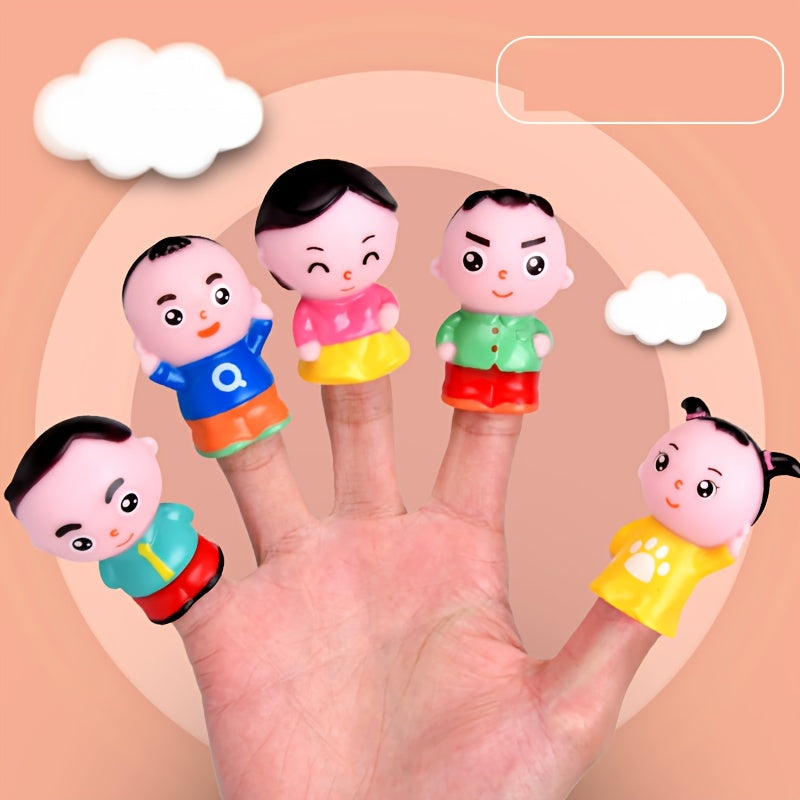5pcs Dino Puppet Set T-Rex Interactive Finger Gloves for Parties & Holiday