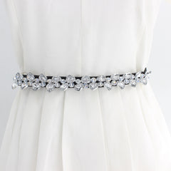 Women's Rhinestone Skinny Girdle Elastic Waist Belt