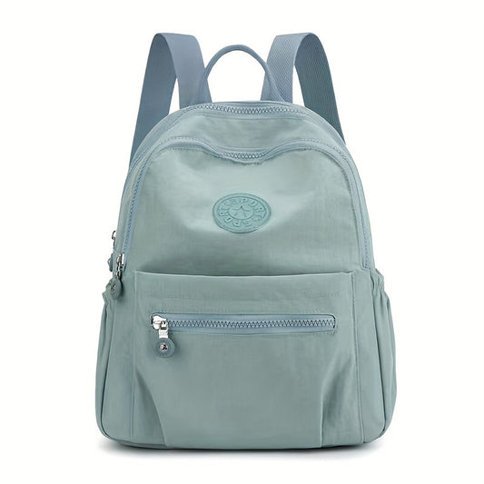 Large Aqua Nylon Backpack