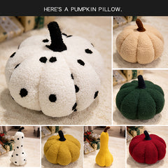 Halloween Striped Pumpkin Plush Toy 3D Fluffy Decoration