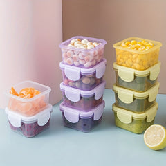 4pcs Mini Food Storage Container Leakproof Lid 60ml