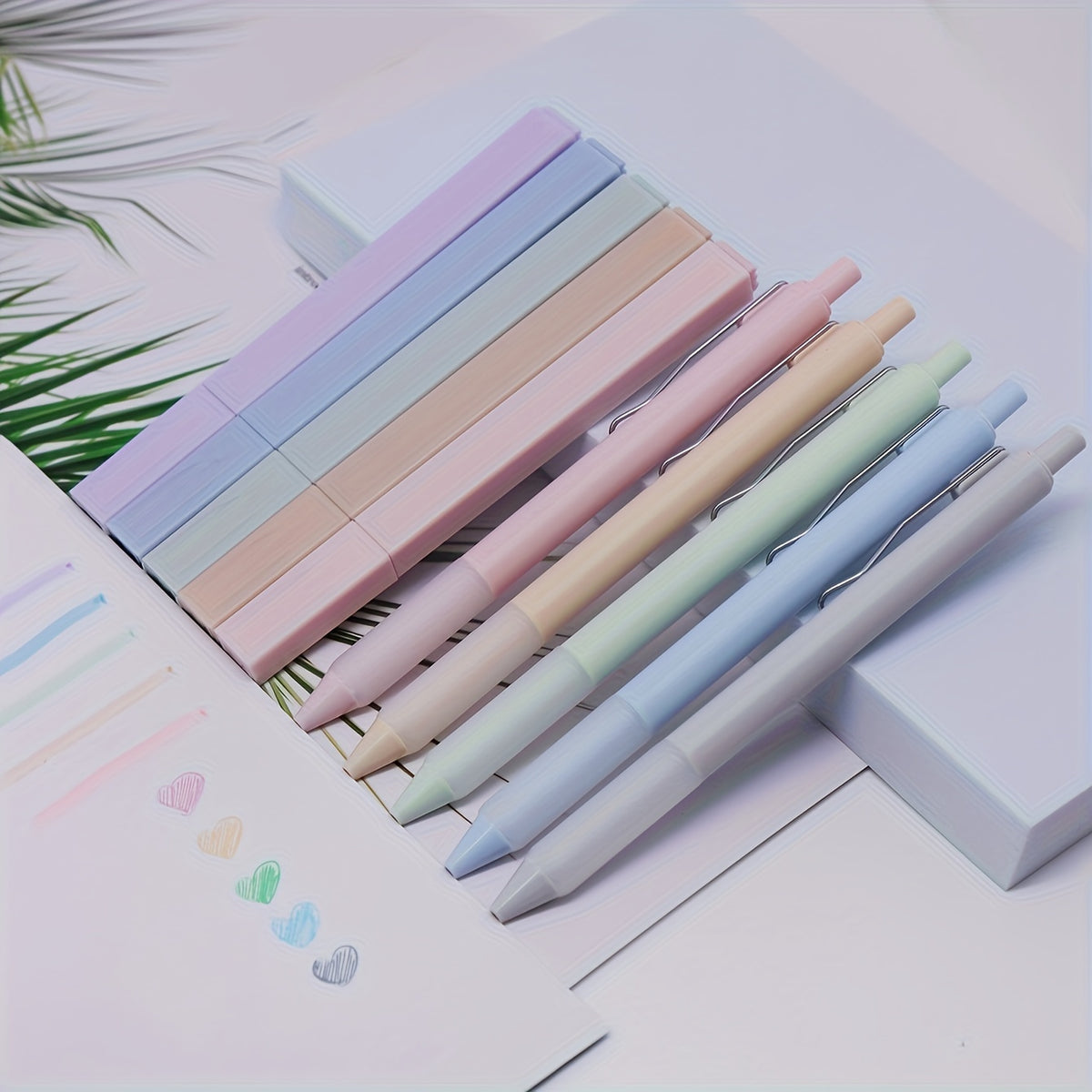 10pcs Pastel Highlighter Pens & Colored Gel Pens Set for Study