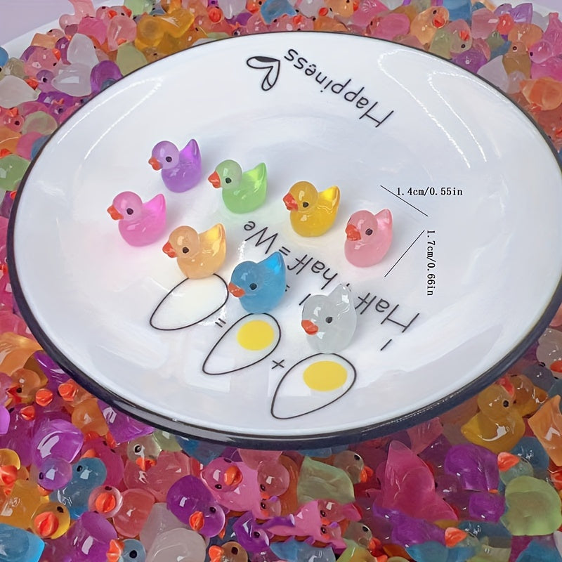 Glow in the Dark Duckling Mini Yellow Duck DIY Jewelry Decoration