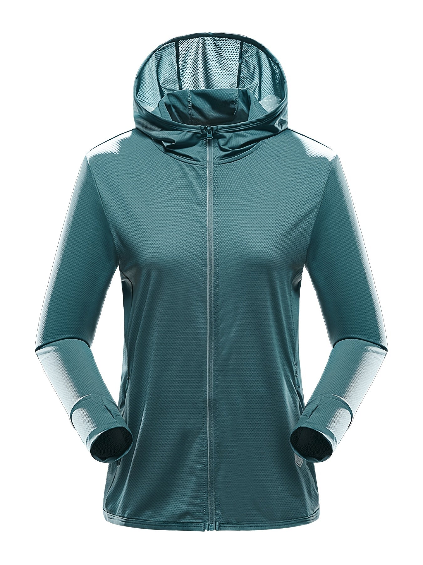 Women's Sun Protection Hooded Jacket Lightweight Long Sleeve Cooling Ice Silk