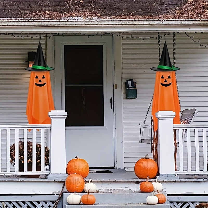 1pc Halloween Hanging Pumpkin Ghost Decor Outdoor